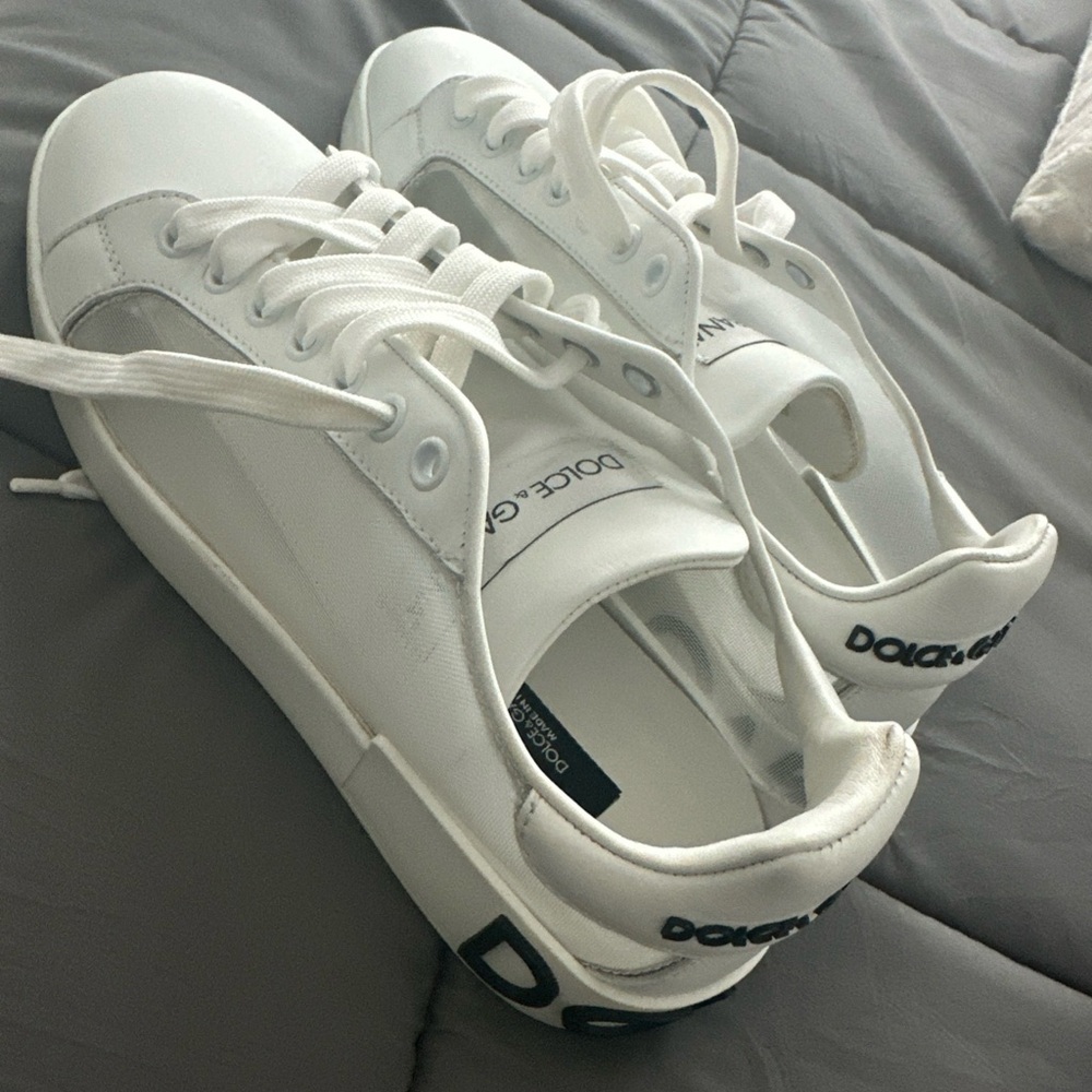 Dolce & Gabbana Portofino Women's Leather And Mesh sneakers Size 9B